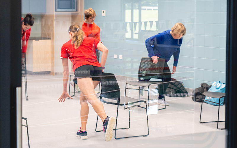 Picture of a Group Fitness strength and balance class